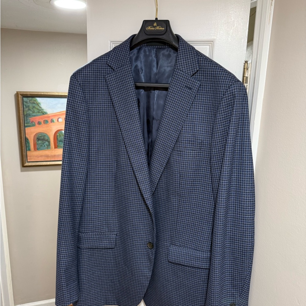 Lauren Ralph Lauren Navy Checkered Blazer